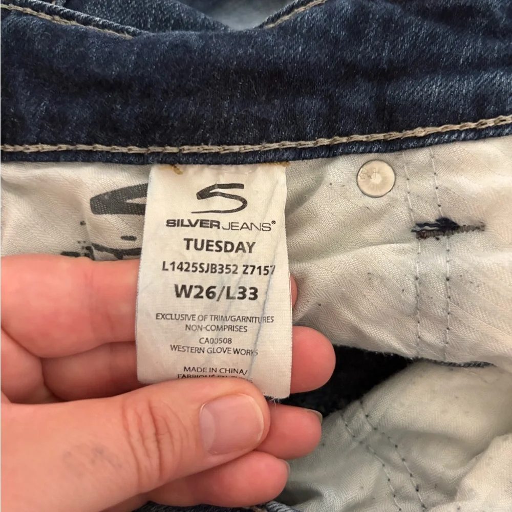 Silver Distressed Tuesday Jeans in Bootcut - Picture 13 of 14